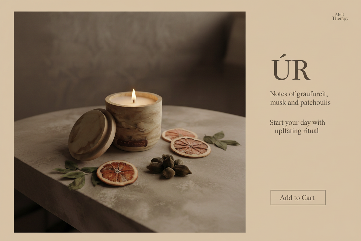 Úr PDP Mockup – Notes of grapefruit, musk and patchouli